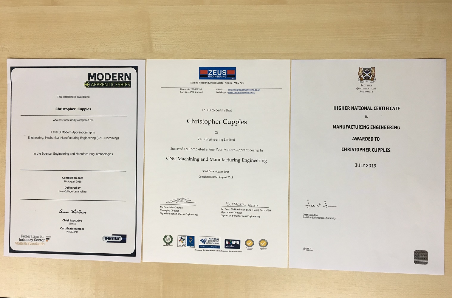 Modern Apprenticeship Completion AGZ Group